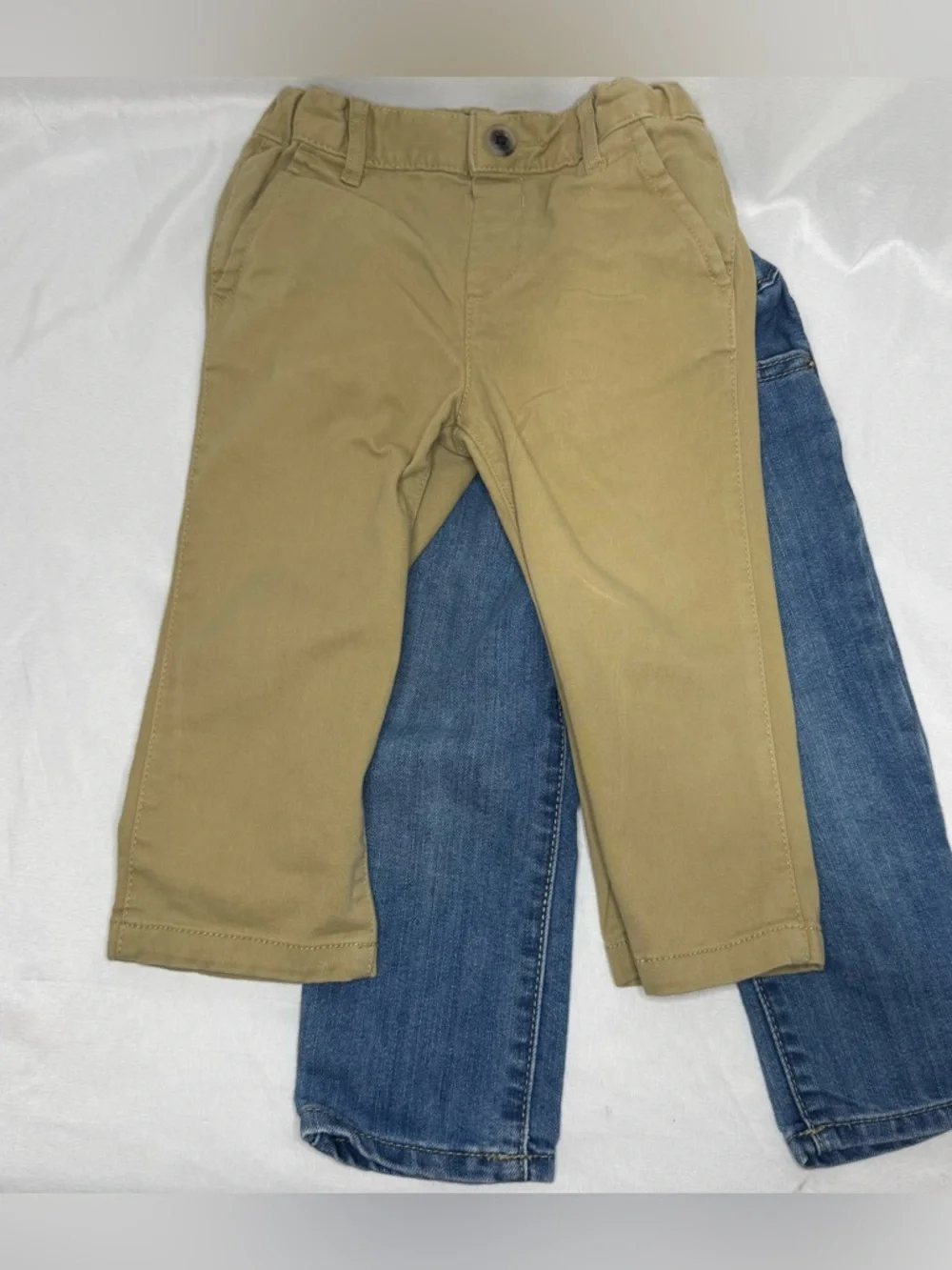 1 Pair of Khaki Pants & 1 Pair of blue Skinny Jeans